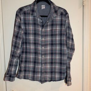 Goodfellow & Co Men’s Reversible Button Down Shirt Size Medium 100% Cotton